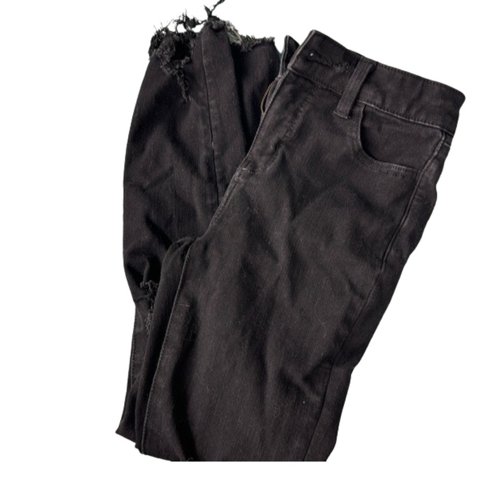 American Eagle Black Hi-Rise Jeggings with Rips 🖤